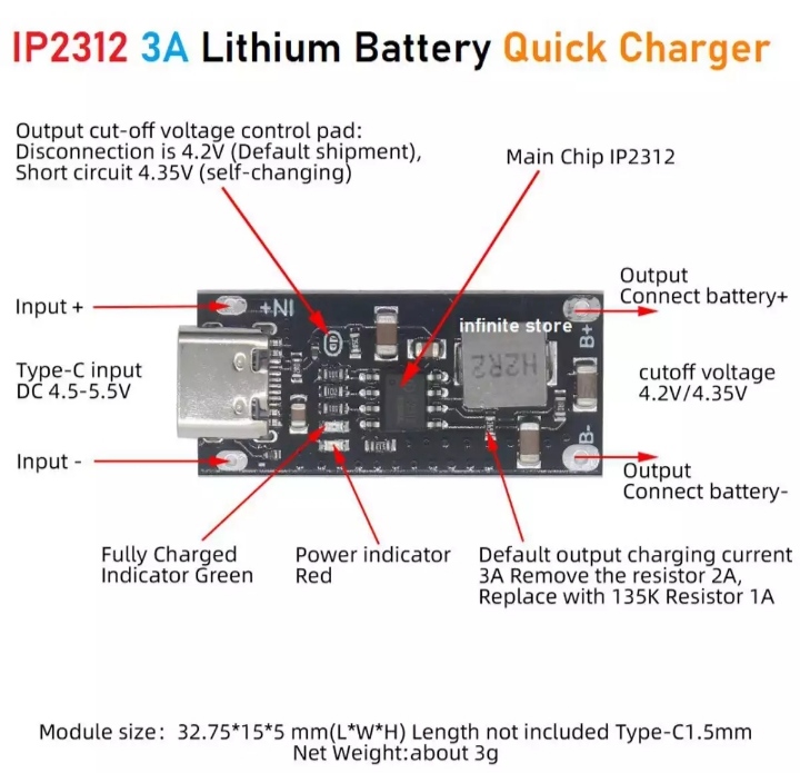 Usb টাইপ c 3a উচ্চ বর্তমান ip2312 পলিমার টার্নারি লিথিয়াম ব্যাটারি দ্রুত ফাস্ট চার্জিং বোর্ড চার্জার মডিউল স্মার্ট হোম প্রতিস্থাপন tp4056 eta4096 - solar charge controller. 