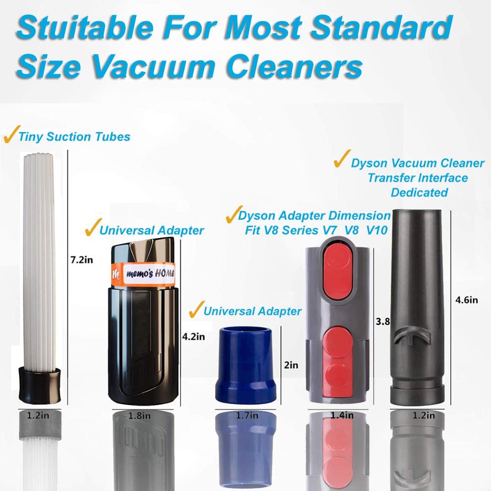 Cleaning Tool Attachment Brush Adaptor Set for Dyson V7 V8 V10 V6 DC35 DC61 DC62 Vacuum Cleaner Dust Daddy Multi-functional Tool. 