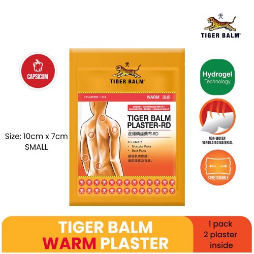 Tiger Balm Medicated Plaster-RD Warm - 2 Plaster For Relief of Muscular Pains