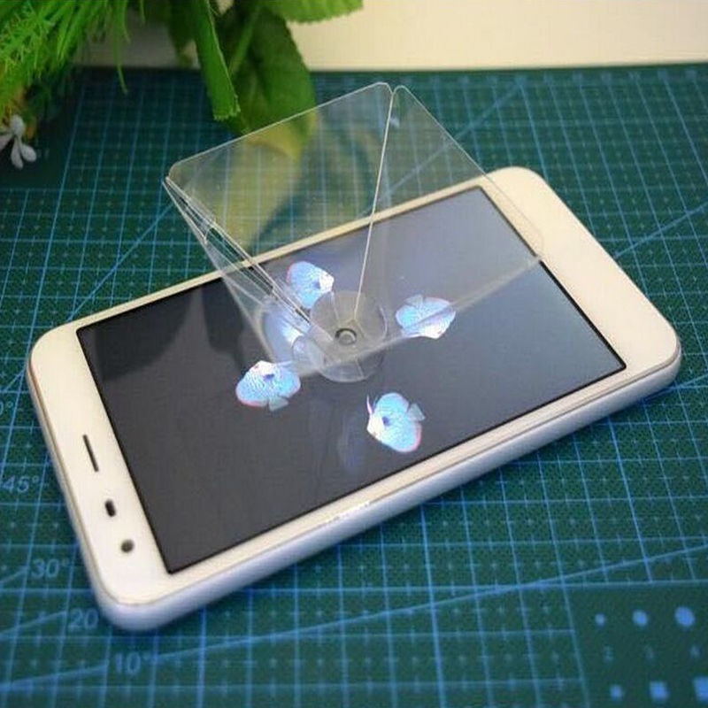 3D Holographic Hologram Display Pyramid Projector Video for Phone &Tablet pad. 