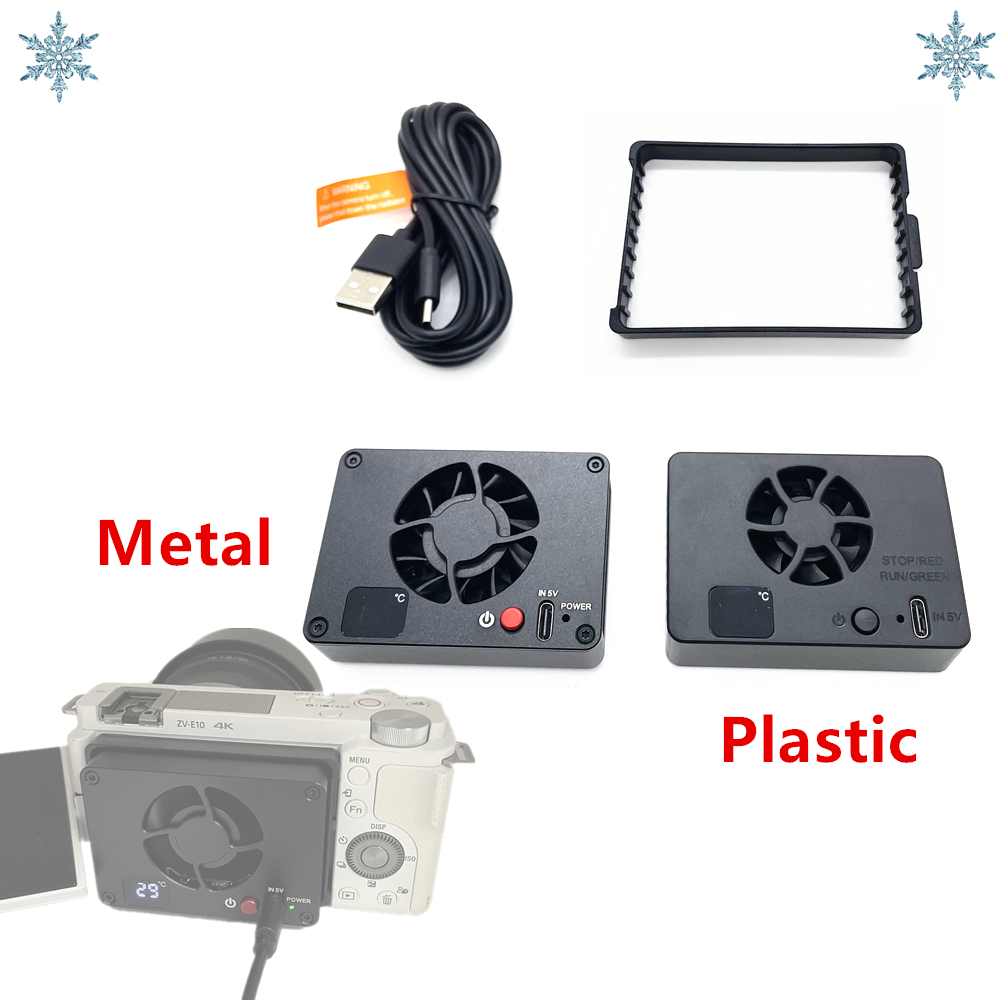 Cooling Fan Camera Radiator for Sony ZV-E10 A7IV FX30 ZV-E1 A6700 A7CII A7SIII A7SM3 A7M4 A7C2 ZVE10 ZVE1 ZV1 Live Stream Cooler