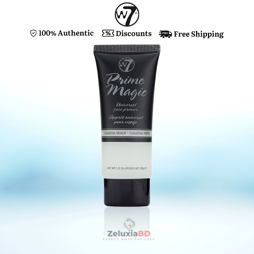 W7 Prime Magic Camera Ready Face Primer 30ml | Makeup Base for Smooth & Flawless Look. 