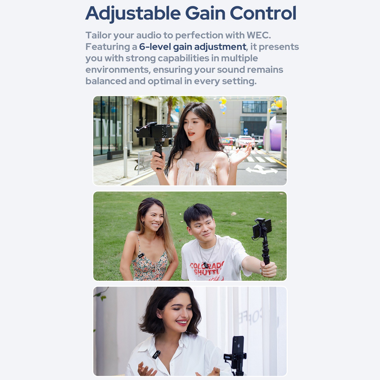 Godox WEC Kit2 One-Trigger-Two 2.4G Wireless Microphone System Clip-on Microphones. 