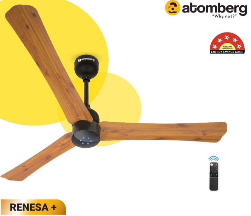 atomberg Renesa+ 56 inch, 35 Watt BLDC Motor With Remote, Energy Saving Ceiling Fan