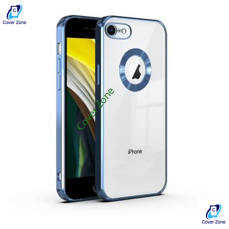 For Apple iPhone 6 Plus / iPhone 6S Plus CD Case Electroplated Logo View Slim Shockproof Soft TPU Anti-Yellow Phone Case For iPhone 6 Plus Back Cover
