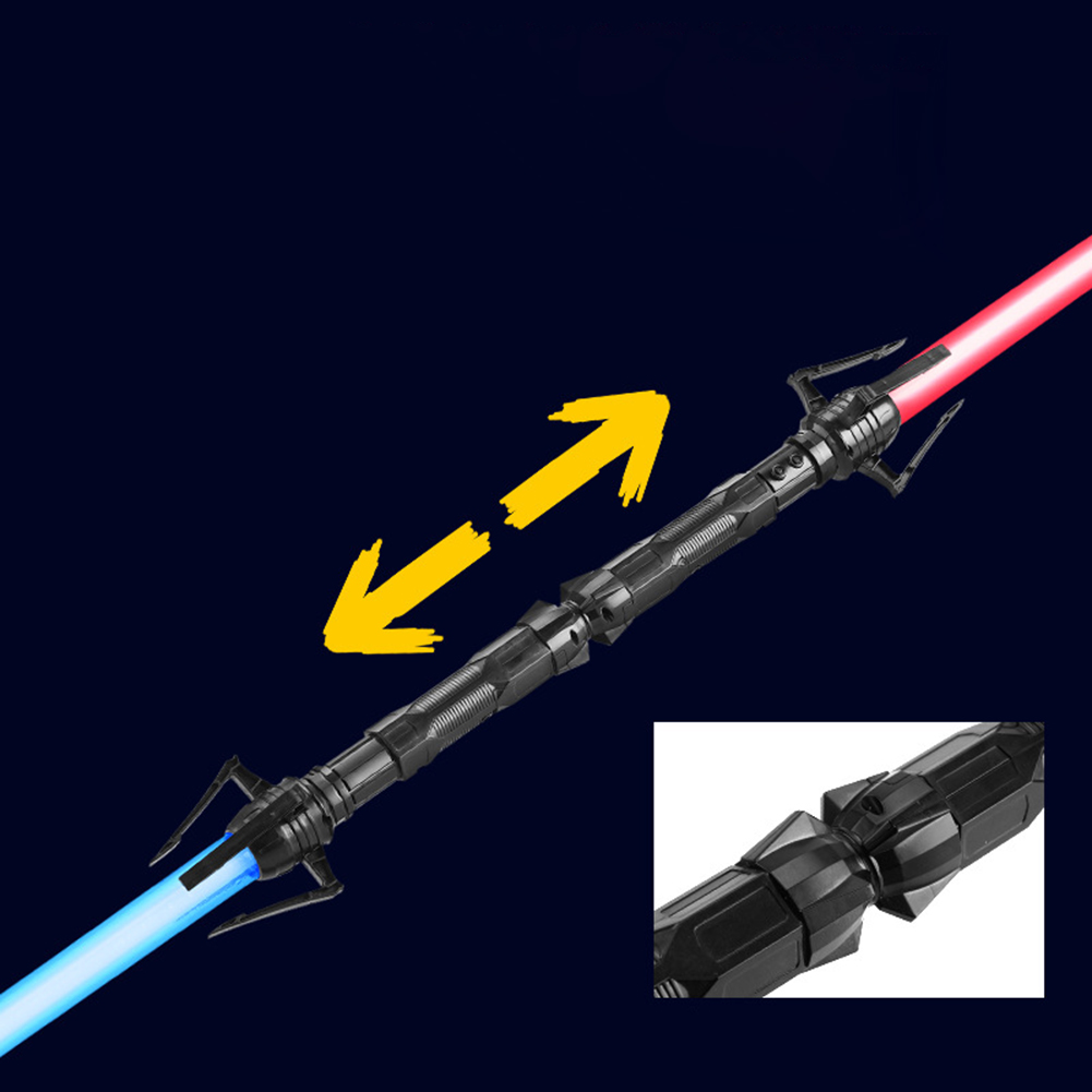2-in-1 Children Telescopic Sword Color-changing Flashing Stick Led Light Sword Set For Role-playing/acting. 