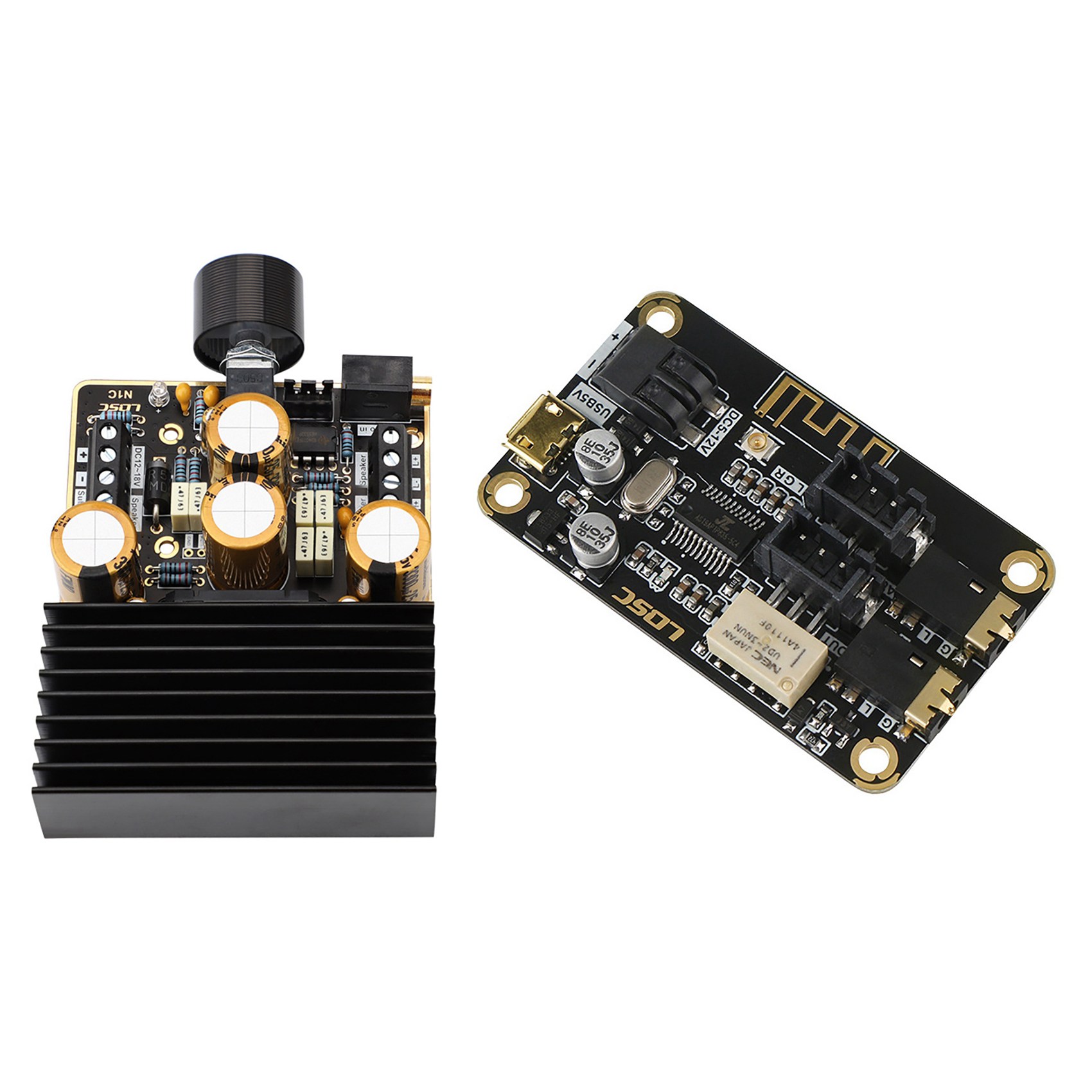 LQSC TDA7850 2.1 Channel Power Amplifier Board 2X80W with Bluetooth Decoder Board. 