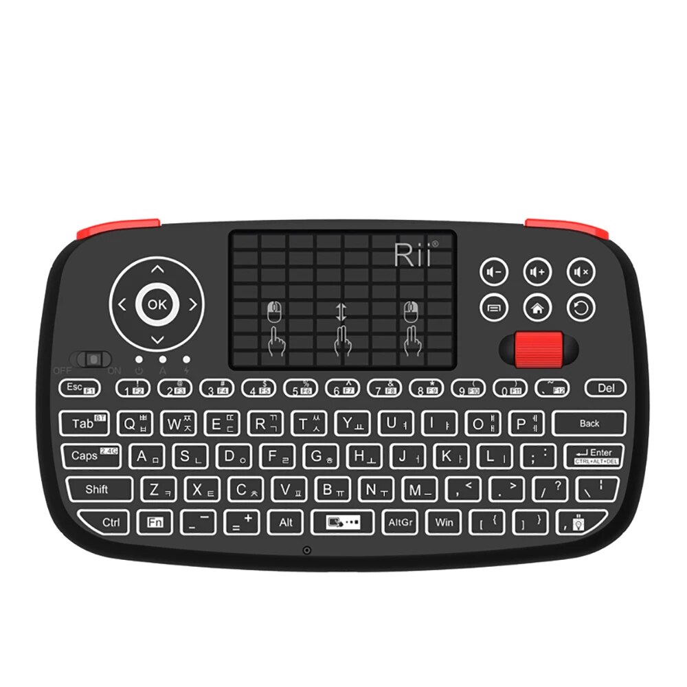 Rii i4 Mini Bluetooth Wireless Keyboard With Touchpad 2.4GHz Backlit Mouse Remote Control For Windows Android TV Box Smart TV. 