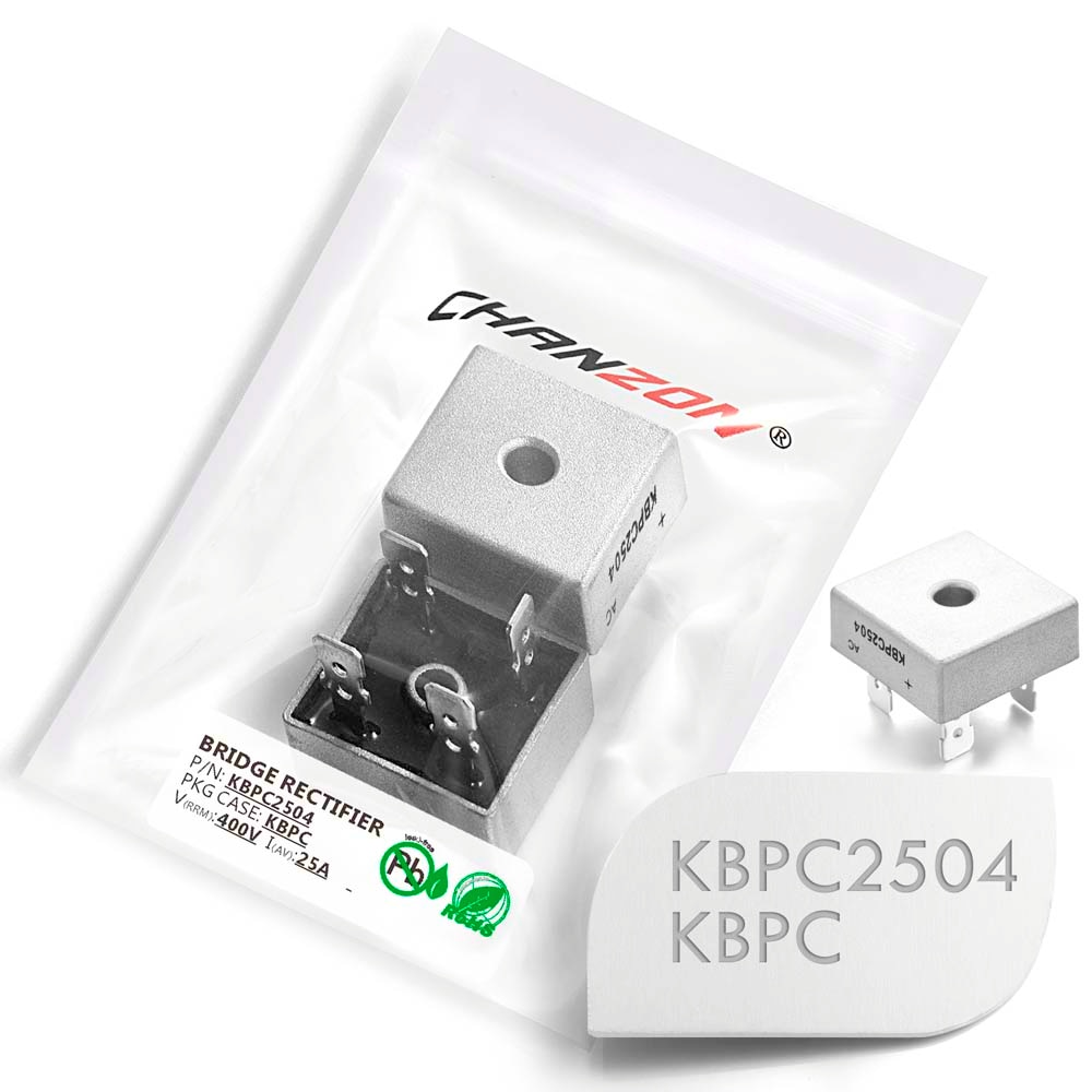 2 Pcs KBPC2504 Bridge Rectifier Diode 25A 400V KBPC 2504 Single Phase Full Wave 25 Amp 400 Volt Electronic Silicon. 