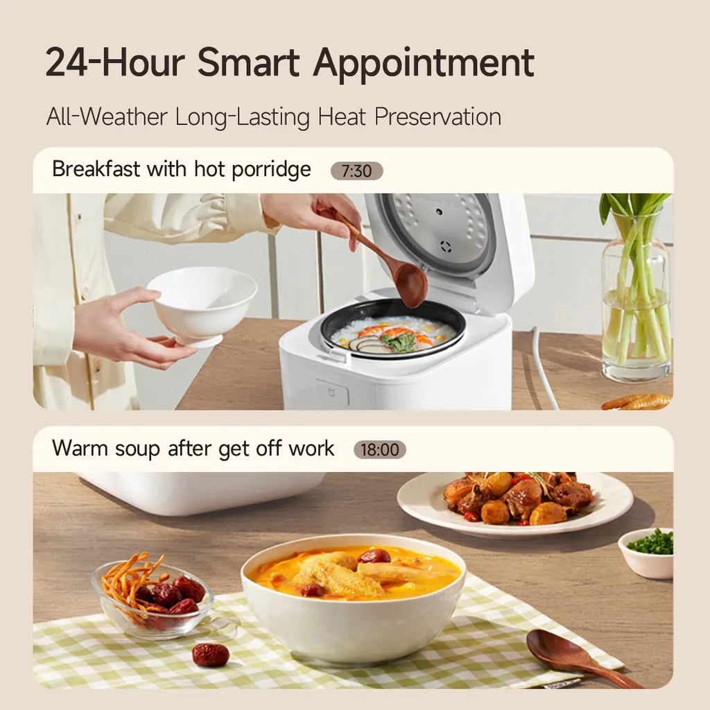 Xiaomi MIJIA Smart Small Rice Cooker 2 MFB05M Household Smart 1.5L Capacity Smart Appointment Multifunctional Small Rice Cooker. 