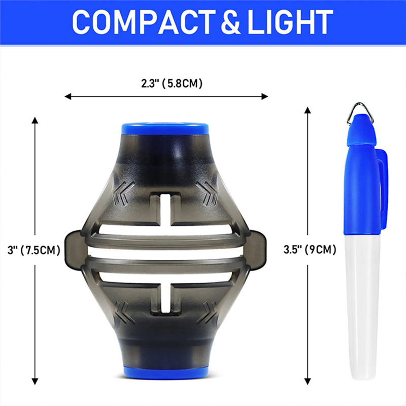Golf Ball Line Marker Drawing Tool and Mark Pens Set Template Alignment Putting Marking Liner 360-Degree Rotation Tools Easy to Use. 
