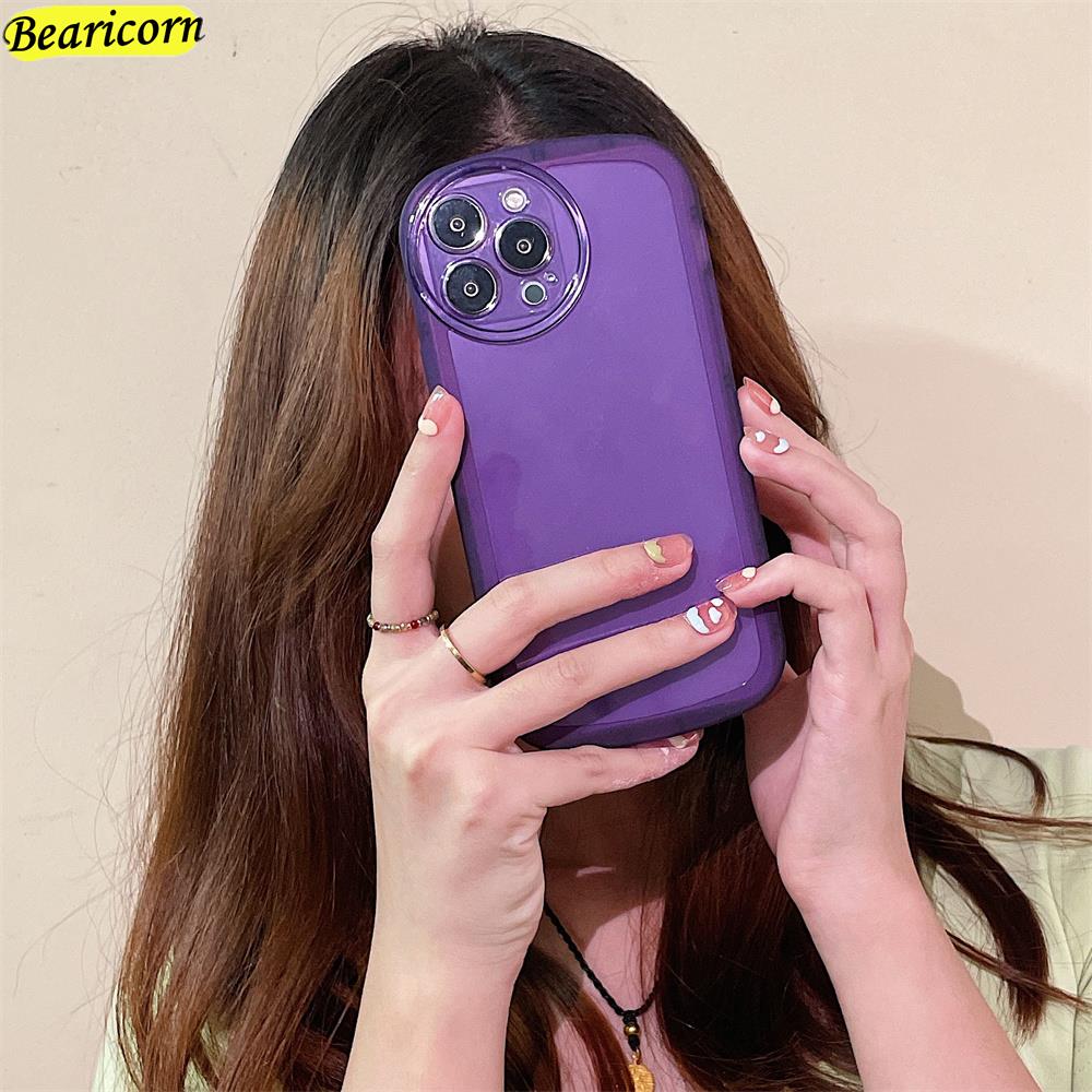 Bright Color Clear Oval Phone Case For Samsung Galaxy A30S A32 A34 A50 A50S A51 A52 A52S A54 A72 Shockproof Soft Silicone Cover. 