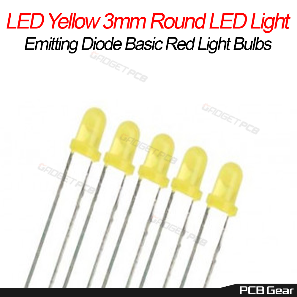 3MM Yellow Color LED light 3mm Round LED bulb Emitting Diode For Electronics Project Indicator Light LED. 
