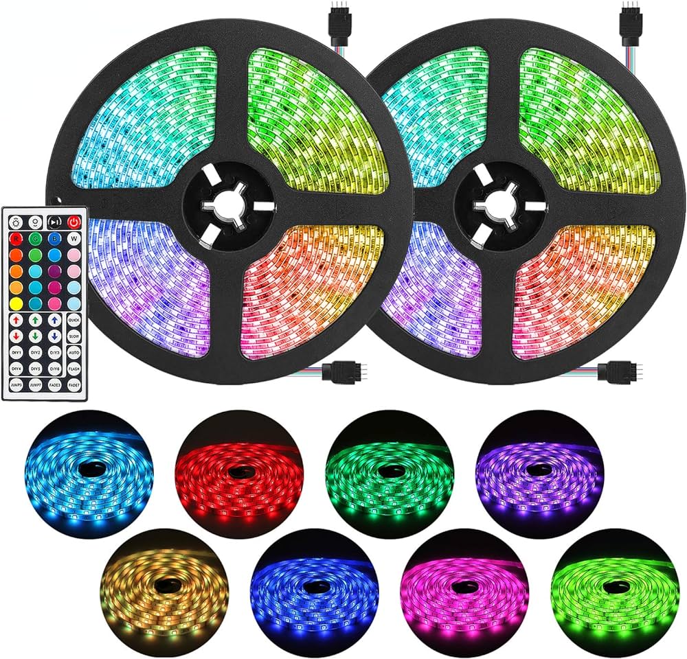 RGB LED Strip Light 16 Colors 16 Feet Led Strip Light Color Changing Mood Lighting Remote Control. 
