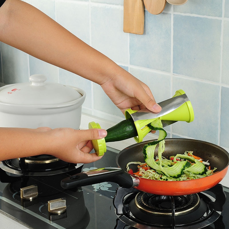 Vegetable Spiralizer Cutter Zucchini Pasta Noodle Spaghetti Maker Spiral Slicer Complete Bundle-Black. 