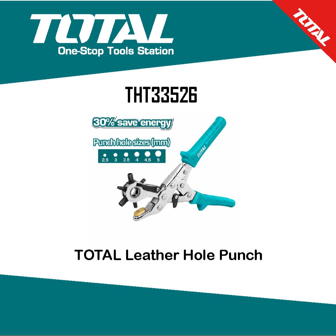 Leather hole punch TOTAL-THT33526
