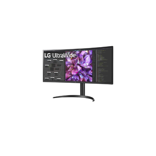 LG 34WQ75C-B 34 Inch QHD IPS,Dual HDMI, DP, USB-C, Quad USB, LAN Black Curved Gaming Monitor