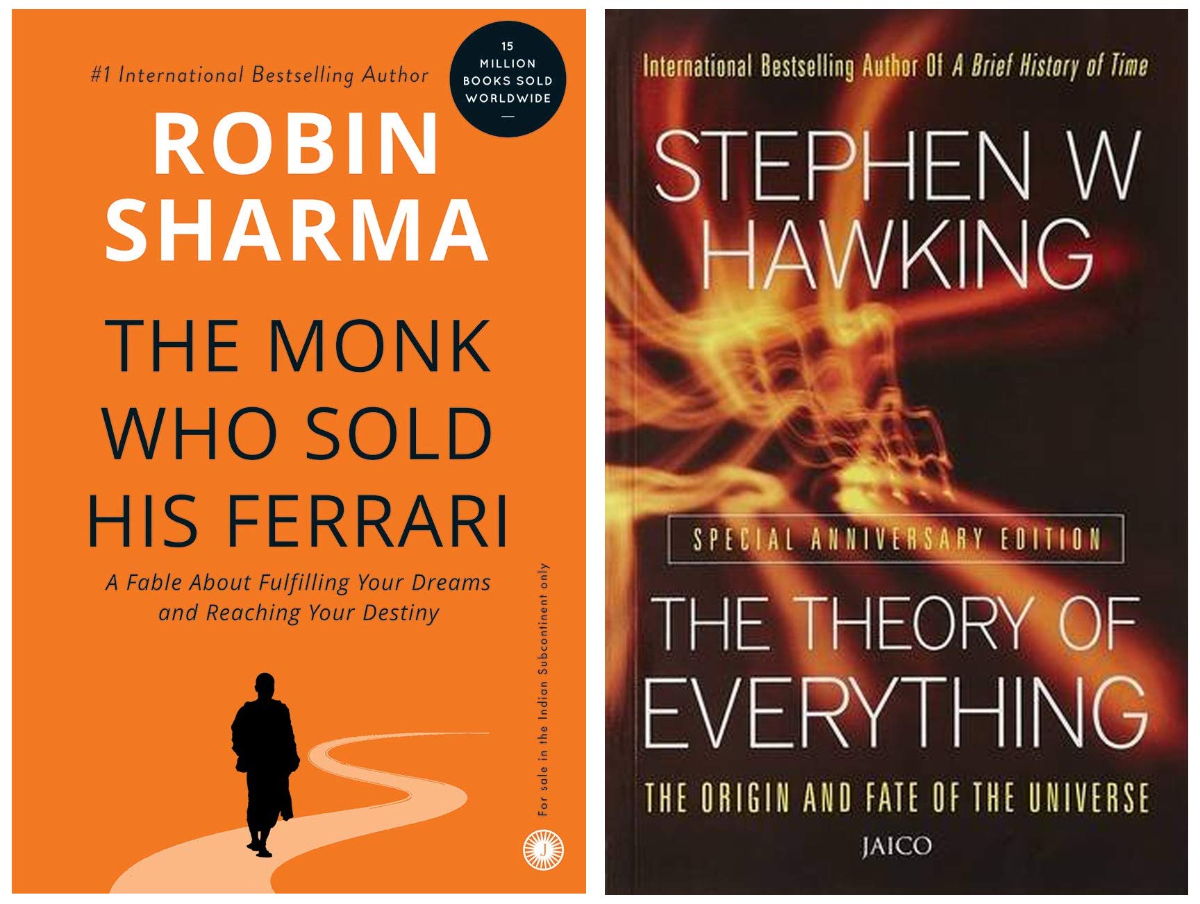 The Monk Who Sold His Ferrari + The Theory of Everything (Set of 2 books). 
