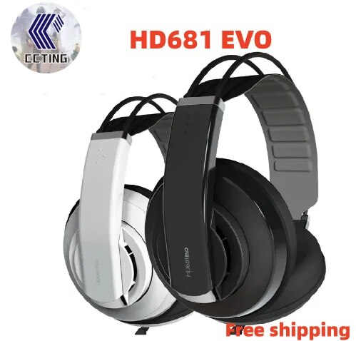 Superlux HD681 EVO Upgraded Version Dynamic Semi-Open Audio Monitoring Headphone Detachable Audio Cable HiFi Stereo Headset