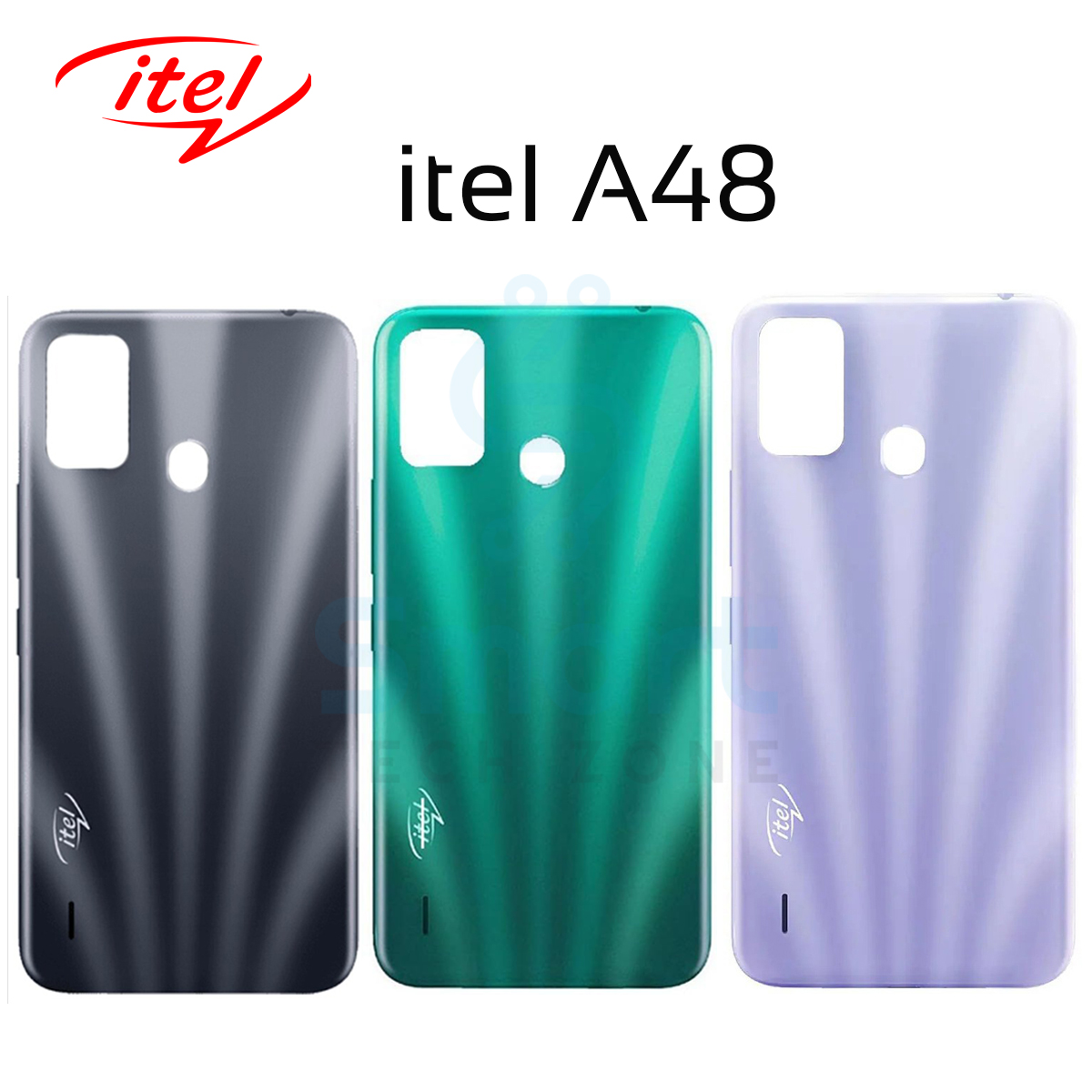 itel A48 Back Panel/Backshell/ Casing + Side Buttons With Logo-All Colors Available