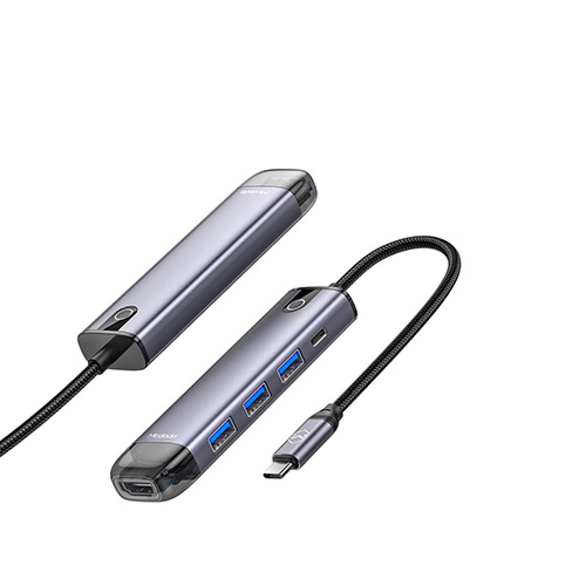 Mcdodo CH-7730 100w Private New 8 In 1 USB C Hub With PD USB3.0 HDMI SD TF Card Slot Gigabit Lan