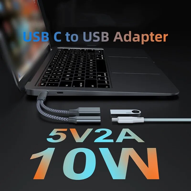 USB C To USB OTG Adapter 2 In 1 USB-C Splitter With Charging Type C OTG And USB A Female Port Converters Cale For Phone. 