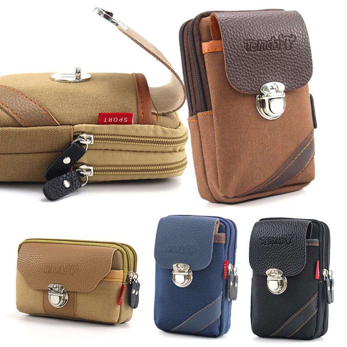 Nanjiren Canvas Bag Men's Waist Bag Multi-Functional New Belt Outdoor Work Bag Waist Hanging Bag