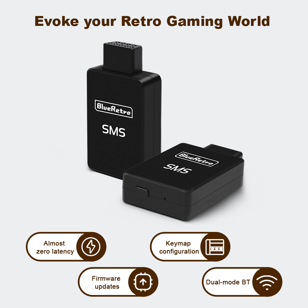 BitFunx BlueRetro SMS Wireless Adapter For SEGA Master System Converter Joystick Gamepad Adapter For Xbox Series X|S/PS4/PS3. 