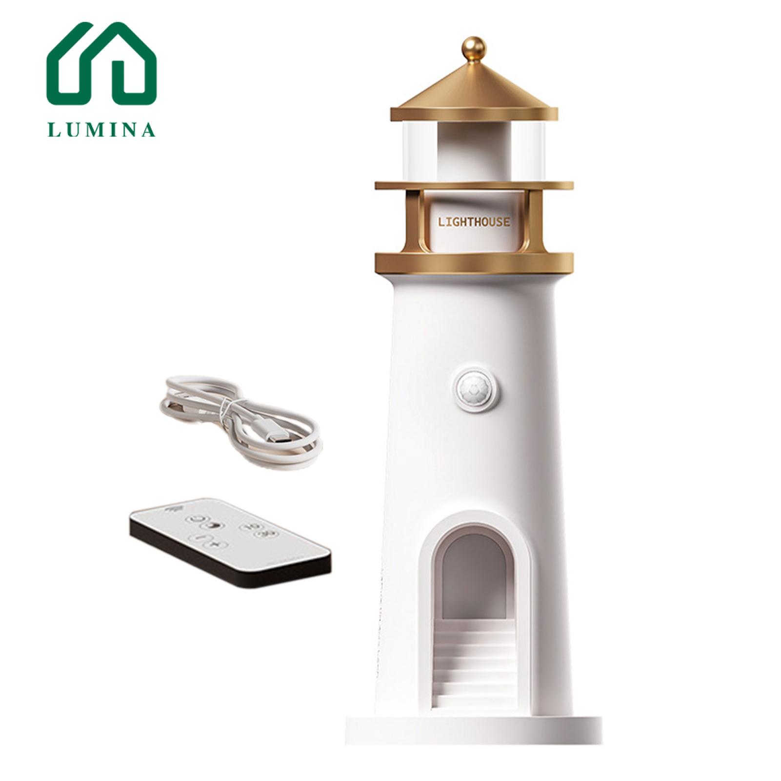 Lumina Adjusle Brightness Night Light Rechargeable Moon Lamp Projector Led Night Light with Remote Control Adjusle Brightness r Function Lighthouse Night Light le Decor Buyers' Favorite
