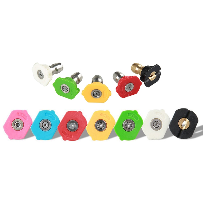 BRADOO- 7x High Pressure Washer Kit, 7 Power Washer Spray Nozzle Tips,1/4 Inch 4500 Psi (2.5 Gpm) & 5Pcs Pressure Washer Spray Nozzles 1/4 Quick Connection Spray Tip Set (4.0 Gpm). 