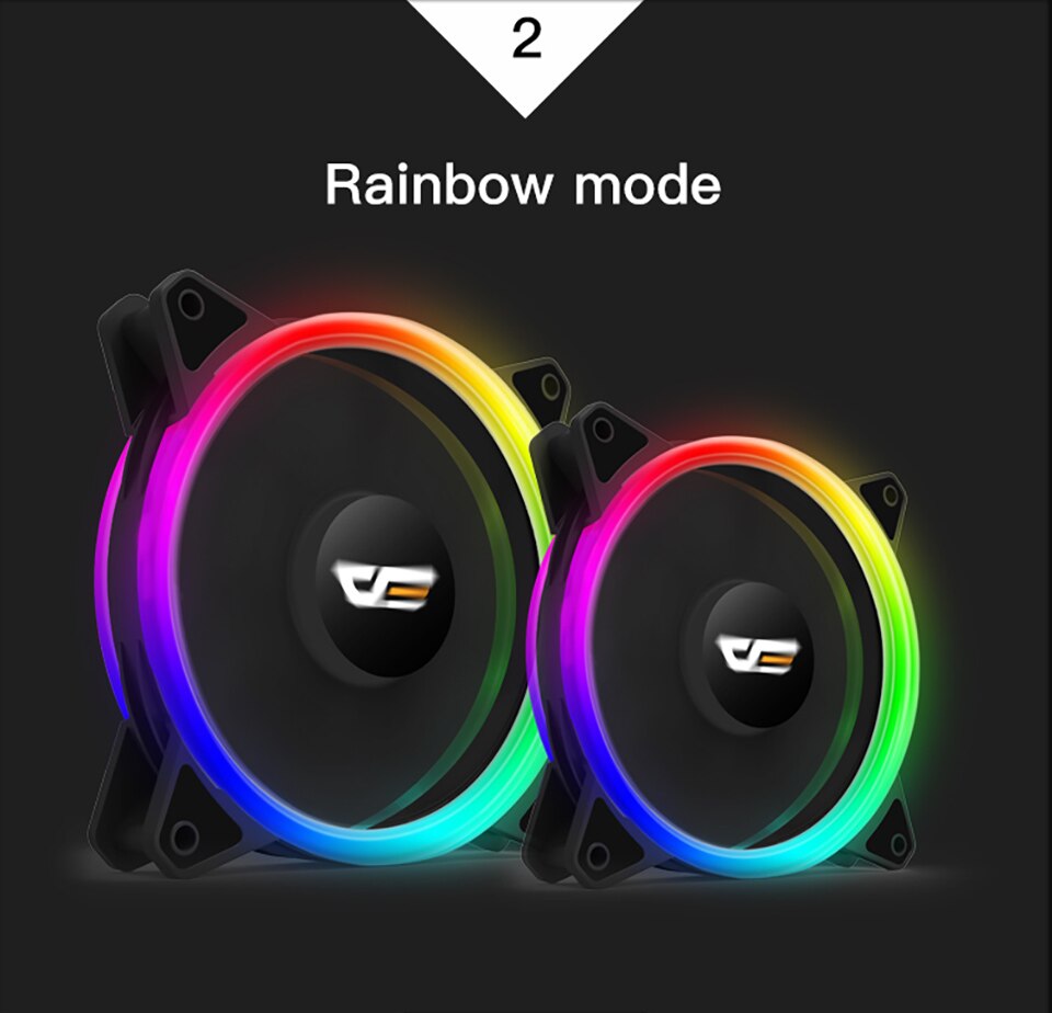 DarkFlash Aurora DR12 Pro 120mm RGB LED pc computer Case Fan Radiator water cooling cpu cooler argb fan heatsink 12cm ventilado-8fans and controller. 