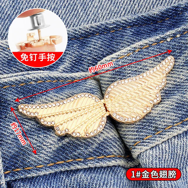 Jeans Waist Snaps Button Waist Tightening Tool No Sewing Waist Adjustment Modification Fixed Button Set Chinese Knot Button. 