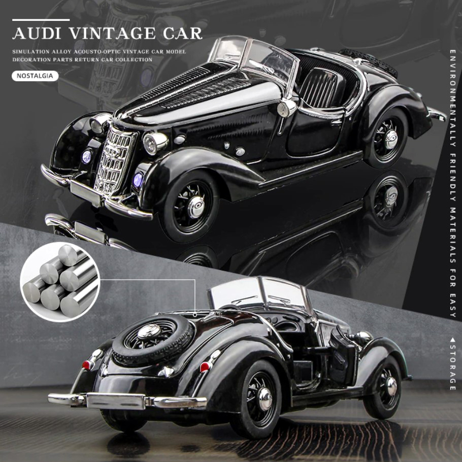 Audi Wanderer W25K Classic Diecast Alloy Car 1:32 Vintage Vehicles