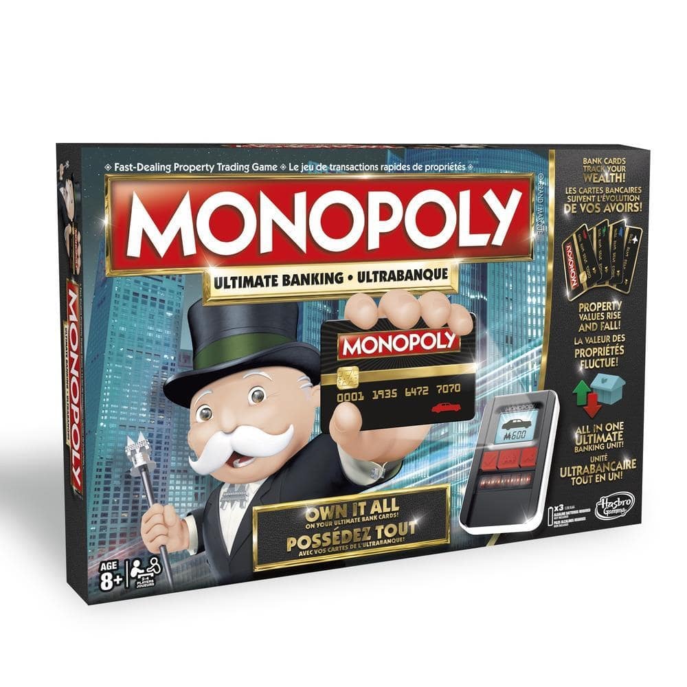 Monopoly Electronic Banking board game with four ATM card,latest monopoly for kids.4 different card with ATM machine