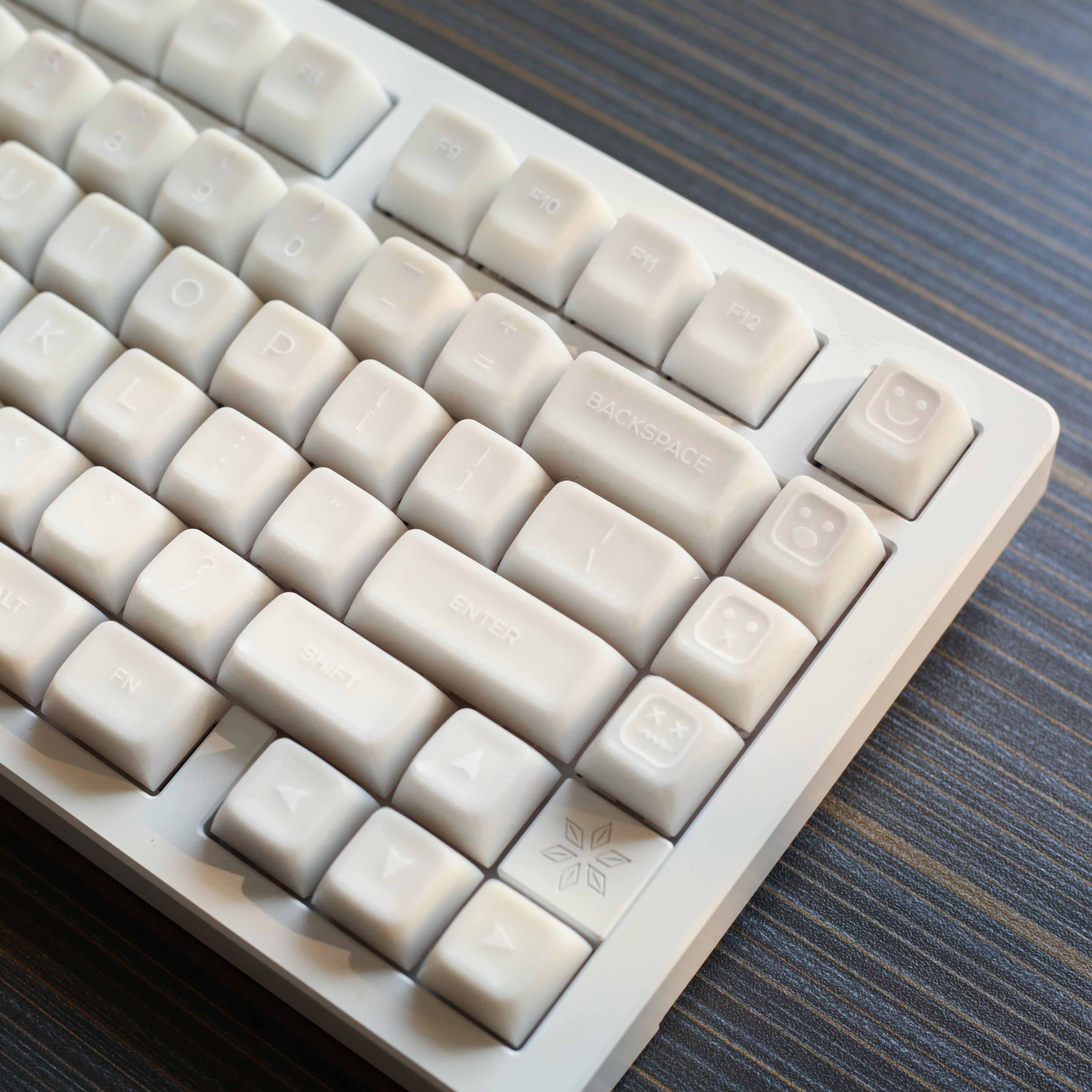 142 Keys SA Profile Marble Themed Double Shot PBT Keycaps Milk White Translucent Keyboard Keycaps for MX Switches Gamer Keyboard. 