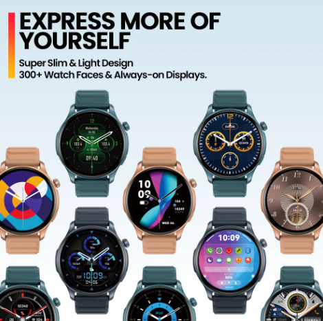 Zeblaze BTALK 3 PRO Calling Smart Watch 1.43 inch Ultra HD Amoled Display BT 5.2 IP68 Water Resistant 7 Days Long Battery Life. 