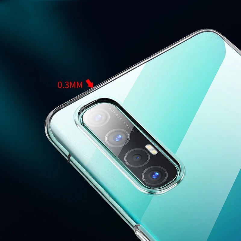 Ultrathin Mobile Phone Case for OPPO Reno 3 Pro Global Version 5G 360 Protective Soft TPU Clear Back Cover Housing Reno3 3Pro. 