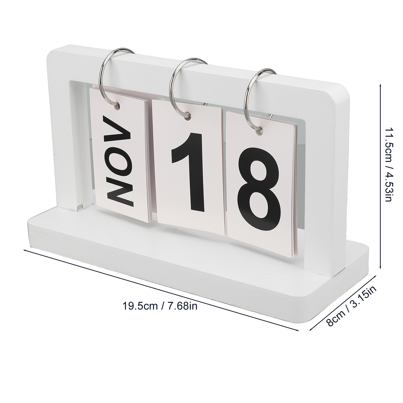 Desk Calendar Minimalist Flip Calendar Month Date Display for Office. 