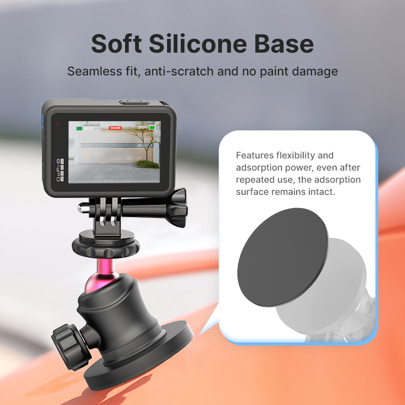Ulanzi C029 Magnetic Tripod Ball Head Cloud Terrace for Gopro 7 8 9 10 11 12 Smartphone Action Camera Base Mount Superman. 