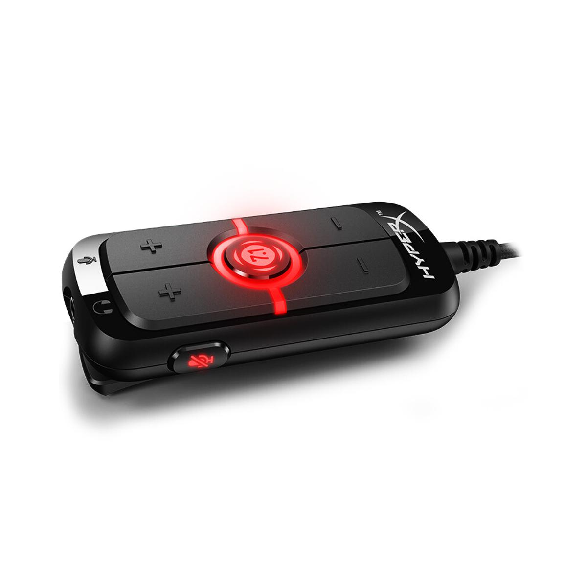 Kingston HyperX AMP USB Sound Card virtual 7.1 Surround Sound Built-in DPS Sound Card with 3.5mm Plug for Headset(HX-USCCAMSS-BK)