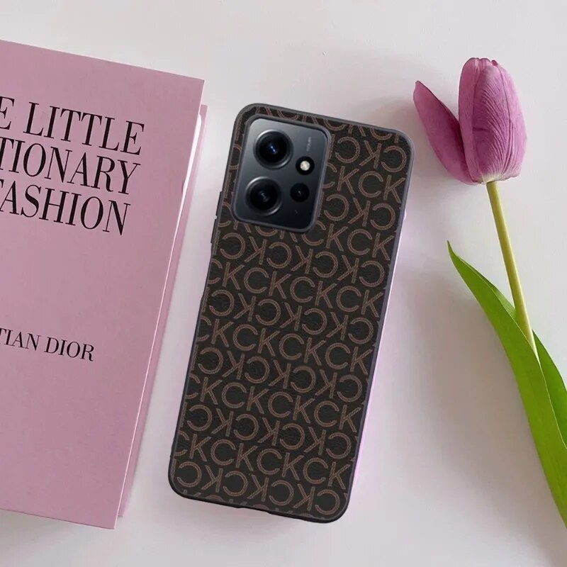 CK Pattern Mobile Cell Phone Case for Xiaomi 13 12 11 S T Ultra Lite Redmi Note 12 10 POCO F4 F5 X5 Pro 5G Black Cover Funda. 