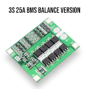 3S bms 12V 25A Li-ion 18650 cell Protection Board Balance Module - BMS circuit. 