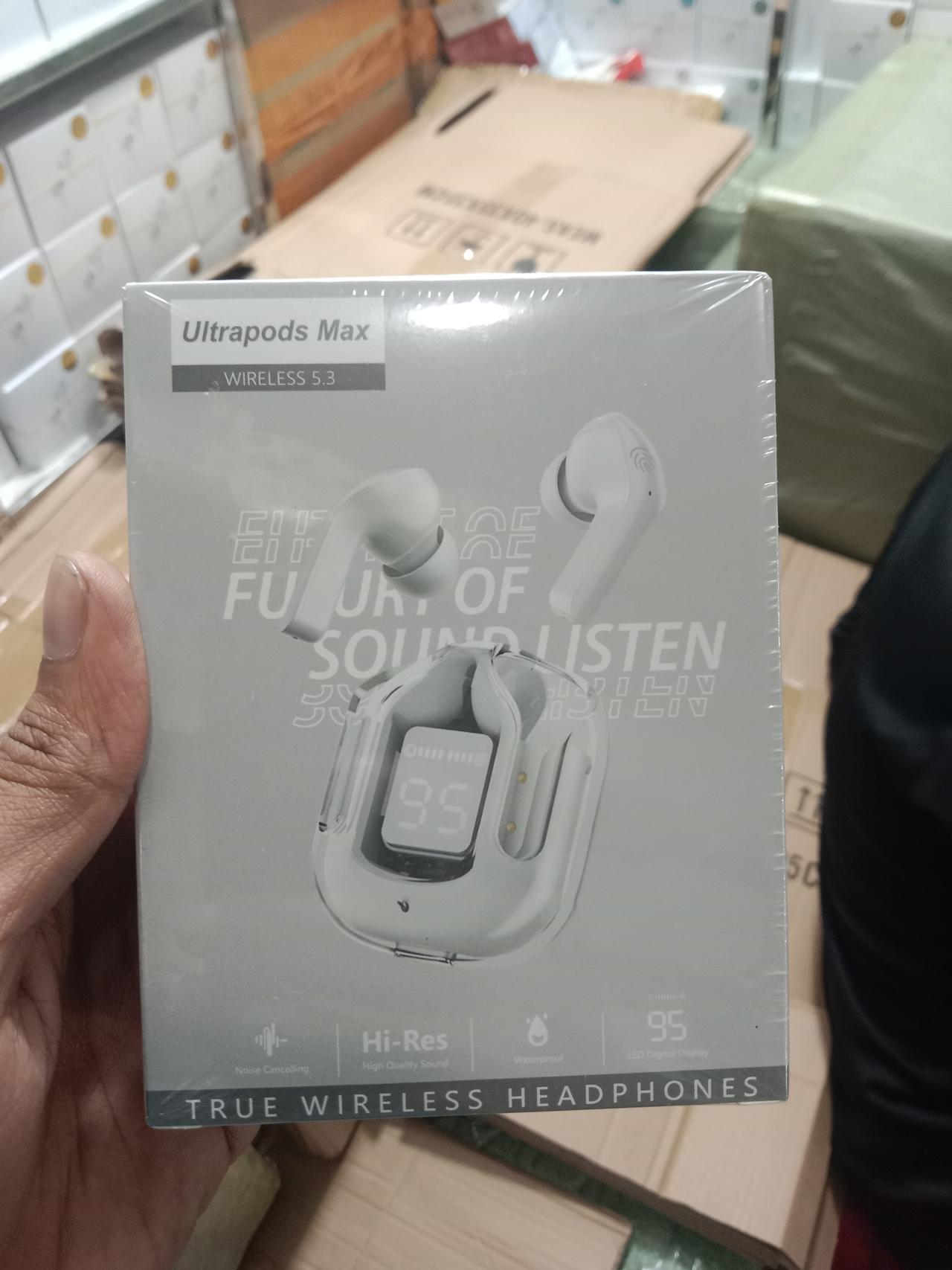 Ultra Pods max Earbuds Transparent TWS Bluetooth Earbuds BT Noise Cancelling Gaming Stereo sound earbuds High bass HD Mic Low Latency by Saimon Gadget & Electronics Ltd. 