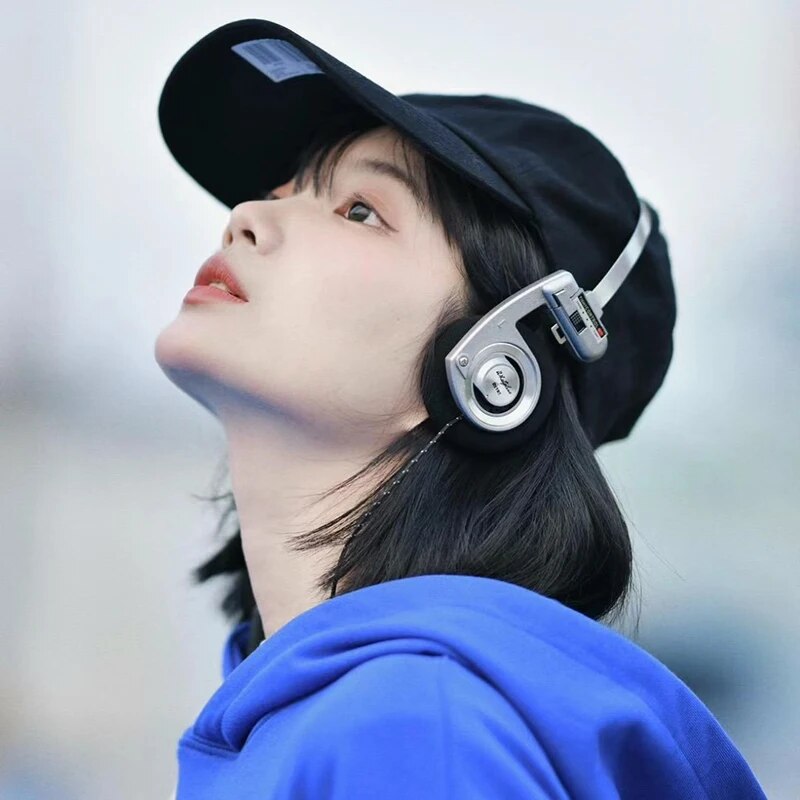 WhatPlus Retro Wireless Headphones Bluetooth 5.2 Classic Open Hifi On-ear Headset With Noise Reduction Mic For KOSS Porta Pro. 