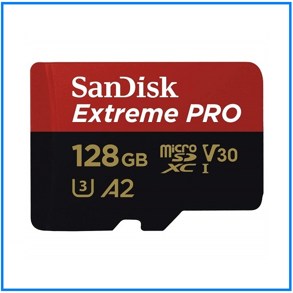 SanDisk 128GB 170MB/s Extreme PRO 4K UHD High-Speed UHS-I Micro SDXC Memory Card with Adapter