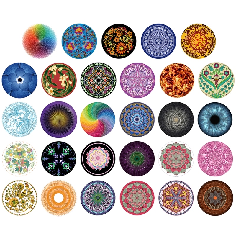 【happy one】Pad,Round Mouse Mat,Small Mousepad with Non-Slip Rubber. 