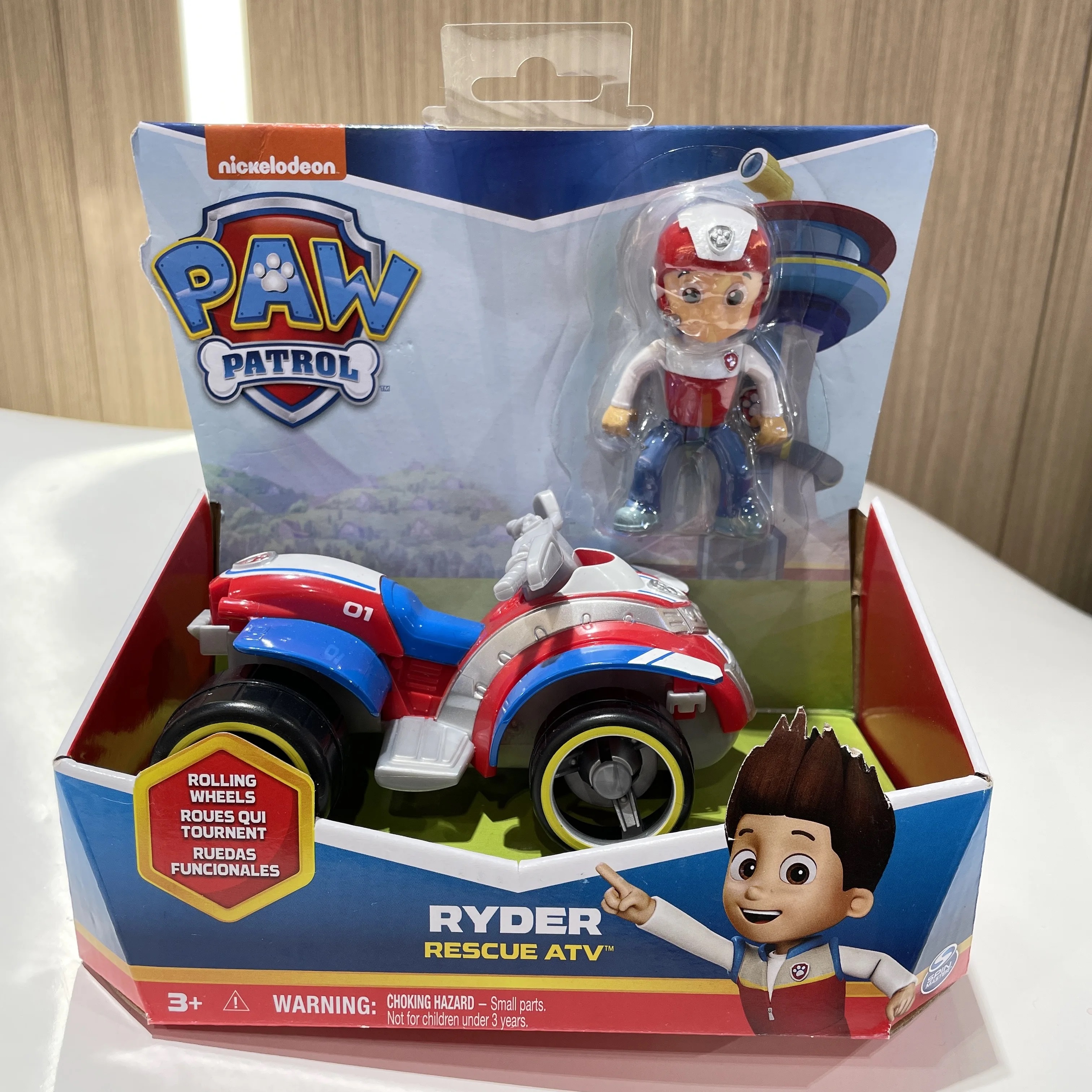 Happy Genuine Paw patrol Dino Rescue Rex Ryder Everest Rescue Vehicle with Collectible Action Figure Patrulla Canina Children TOY Gift. 