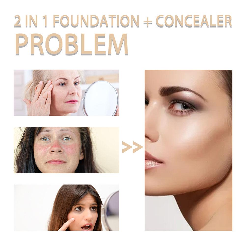 New Double Concealer Foundation Stick Moisturizing Coverage Contour Acne Long Lasting Brighten Waterproof Makeup Spots E8v2. 