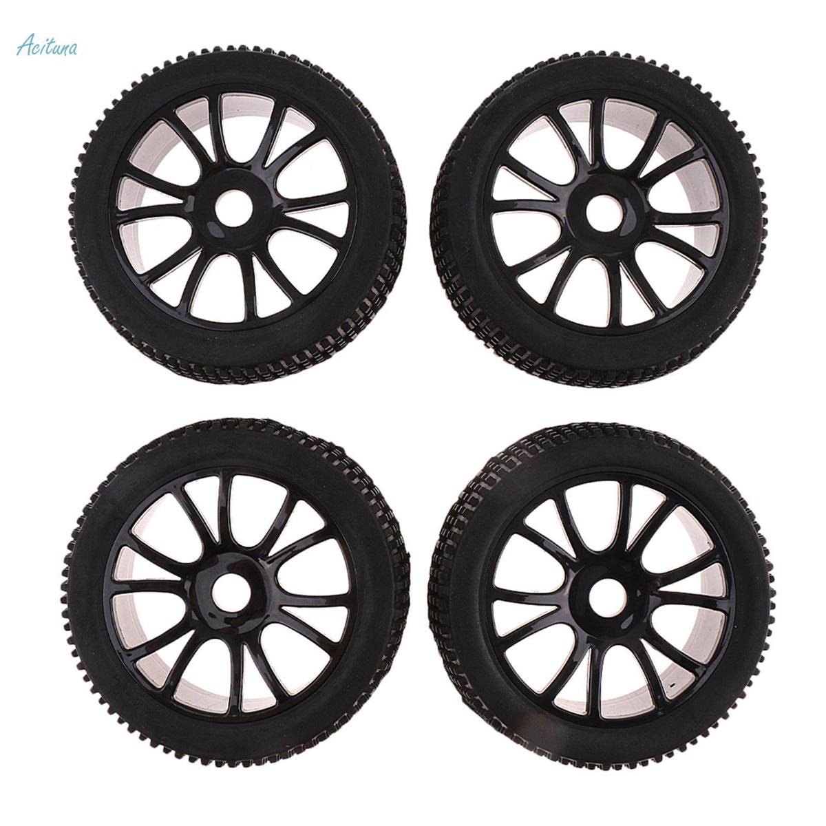 8Pieces 1/8 RC Car Tires Wheel Rims Hex for HSP HPI RC Car Parts