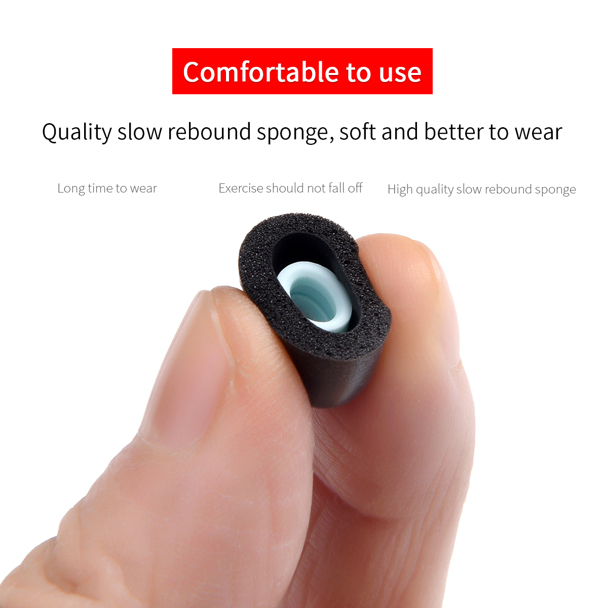 4pcs Memory Foam Ear Tips For Nothing Ear 1 Tws Earphone Eartips For Nothing Ear1 Tips Anti-Drop Noise Reduction 4mm. 